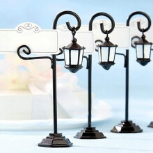 10 PCS Streetlight Shape Wedding Party Reception Place Card Holder Number Name Table Menu Picture with A Card