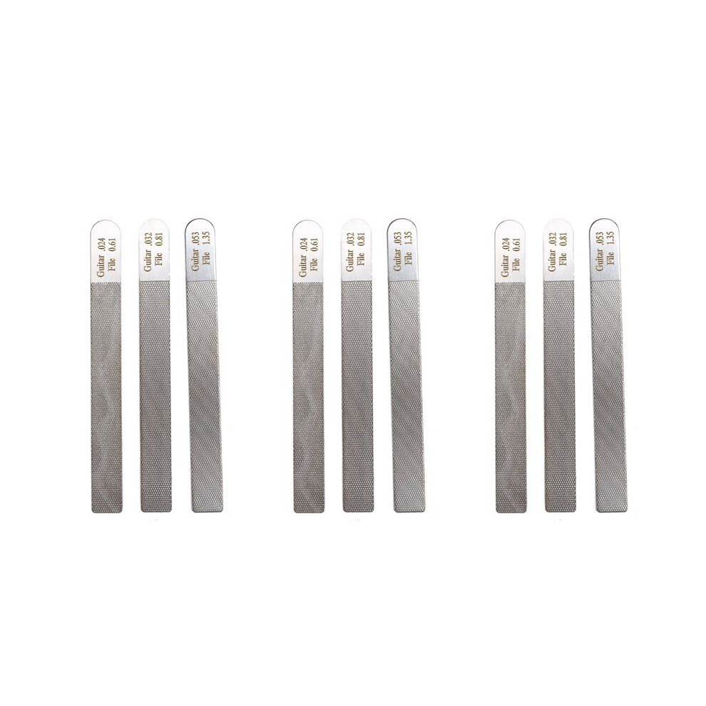 9Pc Guitar Nut Files Fret Crowning Slot Filing Luthier Repair Tool Kit For Guitar Stringed Instruments 4712553227037