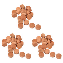 60Pcs Saxophone Cork Mats Trumpet Cornet Water Key Spit Value Cork Pads (Light Brown)