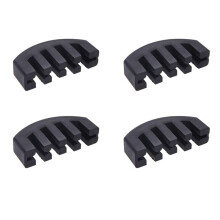 4X Rubber Mute Silencer 4/4 Violin Fiddle Slight Practice Black