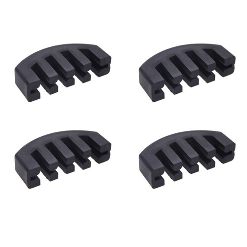 4X Rubber Mute Silencer 4/4 Violin Fiddle Slight Practice Black