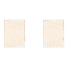 2 Stk 7,8X5,9 Zoll Natürlicher Holz Korb Boden, Rechteck Leer Häkeln Korb Holz Basis für Handwerk Mach Es Selbst Korb Flecht Bedarf