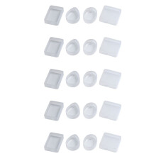 75 Pack Silicone Resin Pendant Mould Jewellery Molds with Hanging Hole for DIY Jewelry Making 5 Shapes