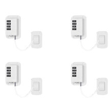 4X Verbessertes Passwort Fenster Schloss Kinder Sicherheits Schloss Baby Schutz Kinder Kühlschrank Schloss Türschrank Limiter Schlösser Weiß