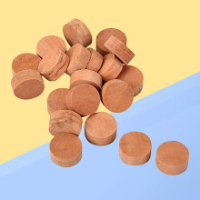 60Pcs Saxophone Cork Mats Trumpet Cornet Water Key Spit Value Cork Pads (Light Brown)