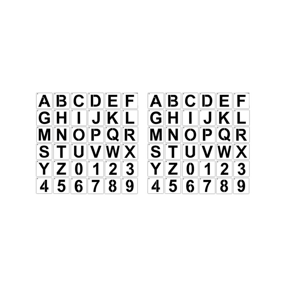 Letter Stencils For Painting Wood 72 Pcs Letter And Number Stencils Reusable Font Templates For Home Decor 6031444449708