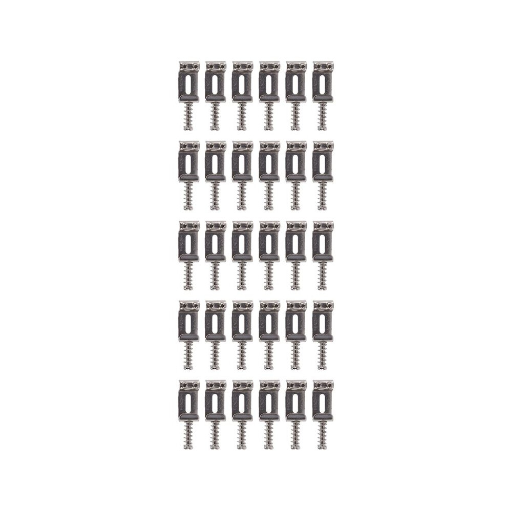 30X Guitar Bridge Saddles Roller Tremolo For Strat Stratocaster Tele Telecaster Electric Guitar Silver 4713418335256