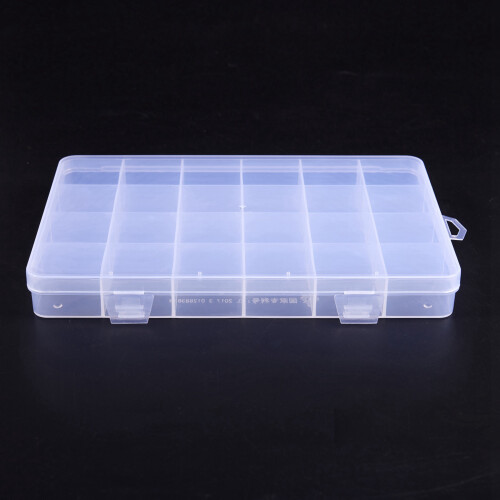 2X 24 Compartments Plastic Box Case Jewelry Bead Storage Container  Organizer 2