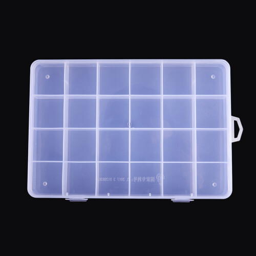 2X 24 Compartments Plastic Box Case Jewelry Bead Storage Container  Organizer 2