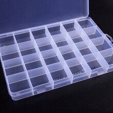 2X 24 Compartimentos Caja de Plástico Caja JoyeríA Perla Almacenamiento Contenedor Artesanal Organizador