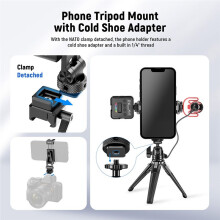 NEEWER for 3 / 3 PRO/ 2 /RSC 2 Gimbal Stabilizer with Cold Shoe Mount & NATO Clamp