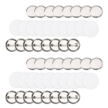 1200 Pcs Blank Button Making Supplies 25mm/1Inch Back Button Pin Making Kit Metal Badge Parts for Button Making Machine