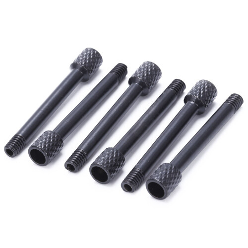 12 Pcs Brass Electric Guitar Tremolo Bridge Saddle Clamp Lock String Screw/String Through Screw Black 1