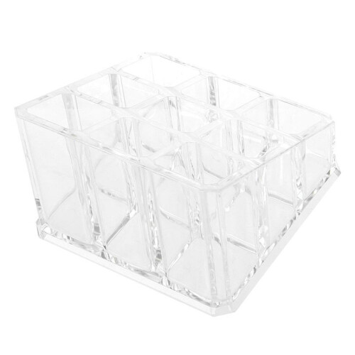 2X Makeup 9 Lipstick Acrylic Storage Display Stand Case Rack Holder Organizer 1