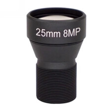 HD 4K 8MP CCTV Lens 25MM M12 Mount Low Distortion Aperture F1.6 Format 1/1.8inch Lens Only for Action Camera