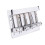 2X 4 String Hardtail Bridge for Precision Jazz Bass Chrome 201B-4 Badass 2