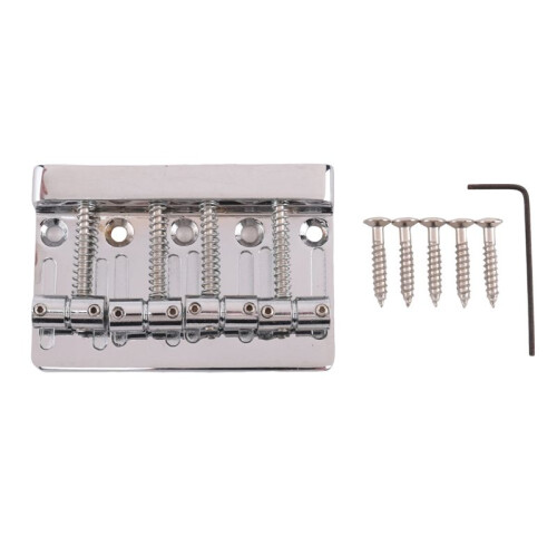 2X 4 String Hardtail Bridge for Precision Jazz Bass Chrome 201B-4 Badass 2