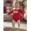 (12-18 Months, Red) Φόρμα Ημέρας Αγίου κέντημα σκύλου 7