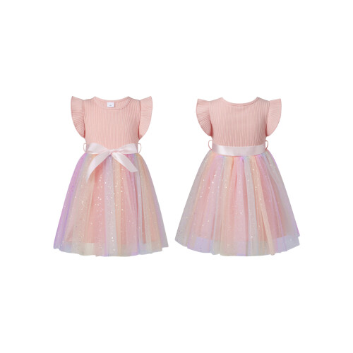 (9-12 Months, Pink) Φόρεμα νήπια με και ζώνη. 1