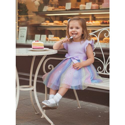 (9-12 Months, Purple) Φόρεμα νήπια με και ζώνη. 2