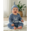 (Newborn, Blue) Σετ 2 τεμαχίων και καπέλο 6