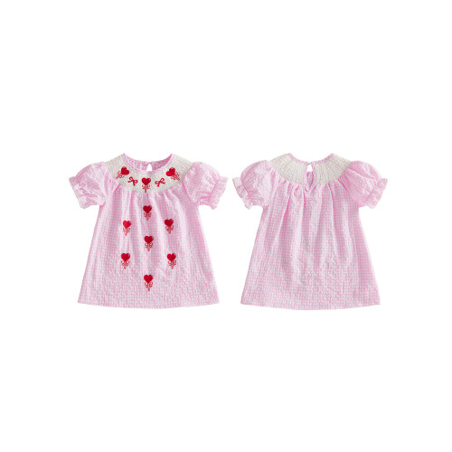 (18-24 Months, Pink) Φόρεμα νήπια για κοντό μανίκι. 1