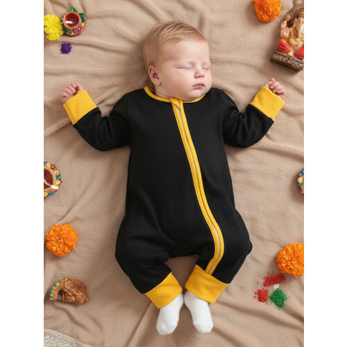 (3-6 Months, Black) Ολόσωμη φόρμα μωρού χωρίς παπούτσια. 1