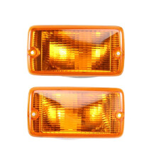 1Pair Amber Lens Front Turn Signal Light Housings 55155629AB 55155628AB for TJ 97-06 55157033AA 55157032AA