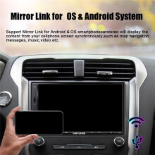 7 Inch Dubbel Din Autoradio met Draadloze Carplay Android Auto, Autoradio met  FM Mirror Link Achteruitrijcamera
