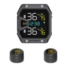 TPMS de Motocicleta com 2 Sensores IP65 À Prova D'Água Sistema de Monitoramento de Pressão de Pneus Sem Fio B