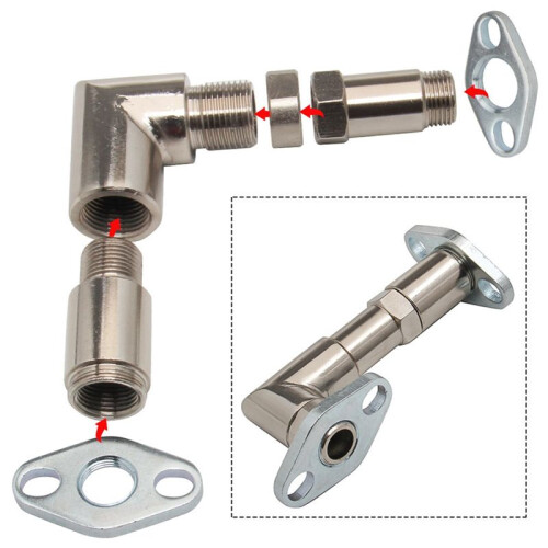 4Pcs Oxygen Sensor 90 Degree O2 Sensor Connector Extension Spacer Extender Compatible for  Tacoma M18X1.5 1