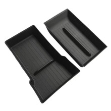 Center Console Organizer Tray for Model Y Juniper 2025 Hidden Storage Box Lower Organizer Accessories 2PCS