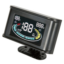 Auto-Gemodificeerde LCD 3-in-1 Watertemperatuurmeter, Oliedrukmeter, Voltmeter, 10 mm Watertemperatuursensor + NPT1/8 Oliedruksensor