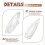 Front Headlight Lens Covers for  E92 E93 Coupe Convertible M3 2006 -2010 Clear Headlamp Cover Shell Left 3