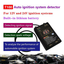 T100 Autotändningssystemdetektor för 12V 24V Tändsystem för Att Detektera Tändsignal och Gnistspänning