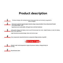 Car Modified LCD 3In1 Water Temp Gauge Oil Pressure Gauge Voltmeter W 10mm Water Temp Sensor+NPT1/8 Oil Pressure Sensor