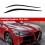For  Giulia 2015-2024 Glossy Black Car Headlight Eyelid Eyebrow Trim 5