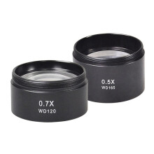 WD165 0,5X 0,7X WD120 Mikroskop-Glaslinse Barlowlinse Befestigungsgewinde Mikroskopkamera-Objektivlinse
