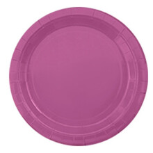 Assiette en Carton pour Macarons, Série Pure Color, Gâteau Aux Fruits, Pique-Nique, Dessert, Assiette de 23 cm, Raisin Violet