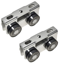 4 Wheel Trolley Assembly Rollers,Load & Stable Roller Trolley for Electric Hoist, Suit for 1-5/8in Wide and Taller 2Pcs