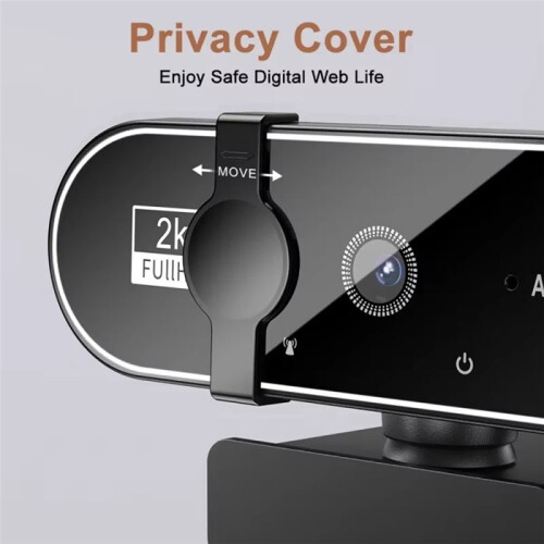 Webcam Video Camera Autofocus Streaming Web Cam with Microphone Full HD Webcams for PC Computer Laptop 2K