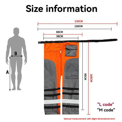Protection Chainsaw Pants for Cutting/Logging Tasks Versatile Use Protection Adjustable Waist Belt Chainsaw Pants M 2