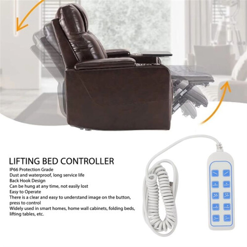 Nuovo Controller Manuale per Poltrona Elevabile IP66, Telecomando per Letto Elevabile, Controller Elettrico A Spinta con Spina A 8 Pin e 9 Core 1