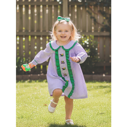 (18-24 Months, Purple) Φόρεμα MardiGras για μακριά μανίκια 2