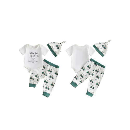 (12-18 Months, White) Καλοκαιρινό σετ 3 μωρά αγόρια 1