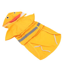 Imperméable pour chien transparent en PVC, style canard, taille L, à capuche