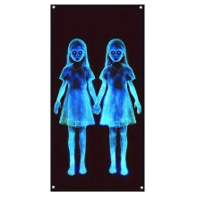 Horrible Gothic Haunted House Decoration Halloween Door Hanging Cloth Home Indoor and Outdoor Party Decoration