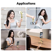 Ulanzi MA30 Carabiner-Mounted Phone Mount Portable Magnetic Phone Holder for Video Light Outdoor Travel Vlog Livestreaming