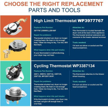 For 279838 Dryer Heating Element for Roper Dryer Heating Element Parts 3392519 3977393 Thermal Fuse