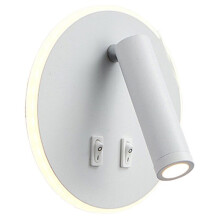 Mounted Eye Protection Rotatable Wall Reading Light Full Spectrum Spotlight LED Lamp Sconce Bedside Round White
